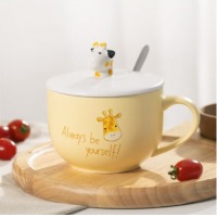 贝瑟斯创意情侣杯抖音网红款ins个性杯咖啡杯牛奶杯喝水杯 胖胖杯长颈鹿