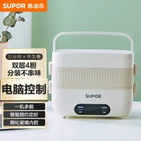 苏泊尔（SUPOR）电热饭盒 1.5L双层四胆 便携上班族蒸热饭器可插电保温DH24FC8