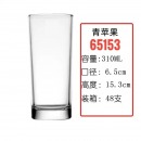家用透明耐热玻璃杯310ml  6.5*15.3cm