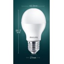 飞利浦（PHILIPS）LED灯泡节能灯泡球泡灯大螺口E27 经济型灯泡5W 3000K 黄光