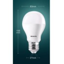 飞利浦（PHILIPS）LED灯泡节能灯泡球泡灯大螺口E27 经济型灯泡9W 6500K 白光