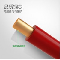 公牛（BULL）电线电缆BV单芯单股铜线国标铜芯家用电线BV1.5平方红色火线100米