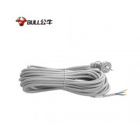 公牛（BULL）电源线带10A插头延长线压头电缆线铜芯国标铜丝软线护套线6米