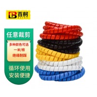 百舸 绕线管束线管 电线缠绕管 穿线管白色 螺旋保护线束集线管 直径16mm 长1m