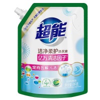 超能植萃低泡洗衣液1kg袋装洁净柔护天然椰油温和不刺激自然清香 【2斤装】1kg*1袋