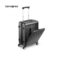 Samsonite/新秀丽拉杆箱男女通用行李箱前开口旅行箱登机箱简约波纹TT9*53004
