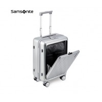 Samsonite/新秀丽拉杆箱男女通用行李箱前开口旅行箱登机箱简约波纹TT9*25004