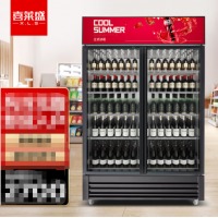 喜莱盛展示柜冷藏大容量商用陈列冷柜玻璃门 超市便利店冰箱风冷啤酒饮料柜循环制冷XLS-R8