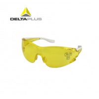 代尔塔（Deltaplus）101127时尚型防护眼镜 黄色镜片防雾防刮擦防冲击护目镜定做