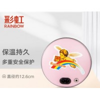 彩虹电热暖手器暖手饼暖手炉充电暖手宝宝暖肚子电暖宝迷你电烘笼（外套花色随机） TB21粉色小号