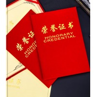 得力（deli）绒面烫金荣誉证书 12K 7578