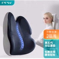 PPW 腰靠抱枕靠垫办公室腰枕腰椎呵护靠枕记忆棉座椅靠背垫腰垫沙发