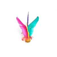 迪卡侬基础塑形/普拉提耐用小巧青少年天然鹅毛毽子 NYAMBA JIANZI 彩色 520