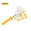 得力(deli) 9寸滚筒刷5个羊毛滚芯刷油漆乳胶漆涂料滚刷滚子补墙漆粉刷墙工具套装细毛