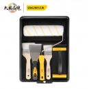 得力(deli) 涂刷6件套羊毛刷油漆刷子滚筒刷套装铲刀油灰刀防水涂料油漆乳胶漆墙面