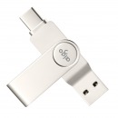 爱国者（aigo）128GB Type-C USB3.1 手机U盘 U356炫酷高速款 银色 双接口手机电脑用