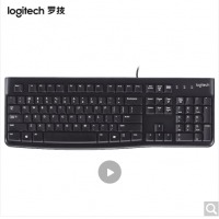 罗技（Logitech）K120 键盘 有线键盘 办公键盘 全尺寸 黑色  U口