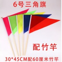中盛 小红旗小彩旗三角旗记号旗标记旗幼儿园做操旗分类旗 红色1个装 40x30cm