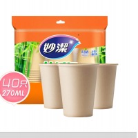 妙洁源粹纸杯270ml*40只 加厚挺阔