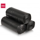 得力(deli)3卷(90只)点段式办公生活加厚垃圾袋45*55cm 垃圾分类 办公用品 黑色33067