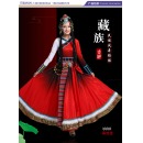 世明 新款藏族服装女成人水袖舞蹈演出服装藏式大摆裙少数民族表演服饰 XL