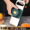 拜杰切菜神器 厨房刨丝器多功能擦丝器切菜机不锈钢切菜器 祖母绿三刀