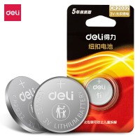 得力（deli）纽扣电池CR2032锂电池3V主板机顶盒遥控器电子秤通用 3V纽扣电池1粒