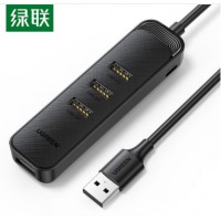 绿联（UGREEN）type-c转4口USB3.0分线器带供电接口 笔记本主机等设备接口拓