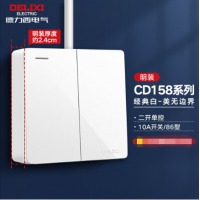 德力西(DELIXI) 明装开关插座面板 CD158系列 二开单控开关