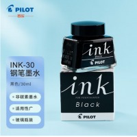 百乐（PILOT）非碳素墨水 不堵笔钢笔墨水30ml 黑色INK-30-B
