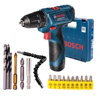 博世（BOSCH）锂电充电钻 家用手电钻12V电动工具螺丝刀起子机电转GSR120-Li 套装 