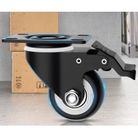 家韵（jiayun） 万向轮轮子带刹车1.5/2寸净音定向转向脚轮通用重型手推车小滑轮