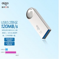 爱国者（aigo）64GB USB3.2高速U盘 U312 读速180MB/s 金属防水