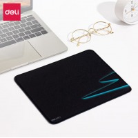 得力(deli)办公游戏鼠标垫 时尚印花橡胶防滑 办公用品250*200mm 黑色LN10