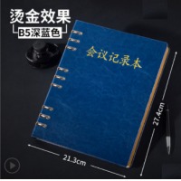 叮咚兔（DingDongTu） 活页会议记录本 B5 深蓝色