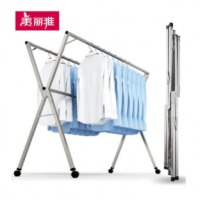 美丽雅（MARYYA） 落地晾衣架 伸缩三杆不锈钢可折叠 HC81550