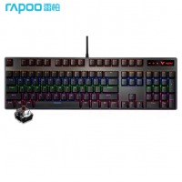 雷柏（Rapoo） V500PRO 有线背光机械键盘 104键全尺寸游戏电竞笔记本电脑多媒体办公吃鸡全键无冲键盘 茶轴