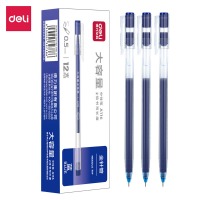 得力文具中性签字笔A116大容量巨能写0.5mm学生考试书写黑色办公 蓝 0.5mm
