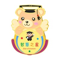 金趣阁 小熊奖牌金属挂牌定制金牌制作奖章幼儿园学校运动会比赛冠亚季军儿童奖品定做 奖牌不含礼盒