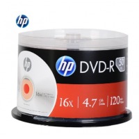惠普（HP）DVD-R 光盘/刻录盘 空白光盘 16速4.7GB 桶装50片