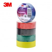 3M 电工绝缘胶带 电气装修阻燃 多色混装18mm*10m*5卷