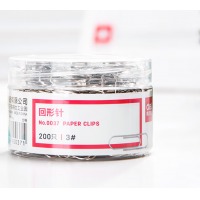 得力(deli)29mm镀镍回形针 3#金属曲别针 200枚/筒 办公用品 0037