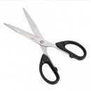 得力(deli)180mm办公家用生活剪刀 黑色 办公用品 6009