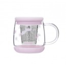膳魔师（THERMOS）耐热玻璃花茶杯系列水杯子带茶隔办公室养生泡茶花茶杯 猫咪变色-花茶杯