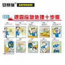 安赛瑞 安全生产月挂图（泄露应急处理十步骤）安全教育海报 塑料板 30413