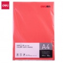 得力彩卡纸（大红）厚7758