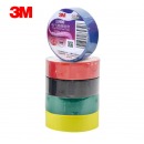3M 电工绝缘胶带 电气装修阻燃 多色混装18mm*10m*5卷