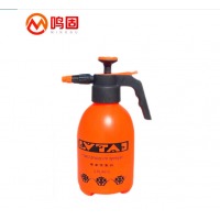 鸣固 气压式喷壶 洒水清洁壶 园艺消毒喷雾器 喷水壶 洗车壶 2L橙色塑料杆喷壶