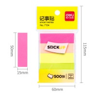 得力（deli）百事贴7154彩色便签条贴便利贴