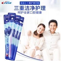 佳洁士牙刷软毛三重护理成人牙刷 清洁口腔 呵护牙龈牙齿（三重刷毛 保护牙龈）